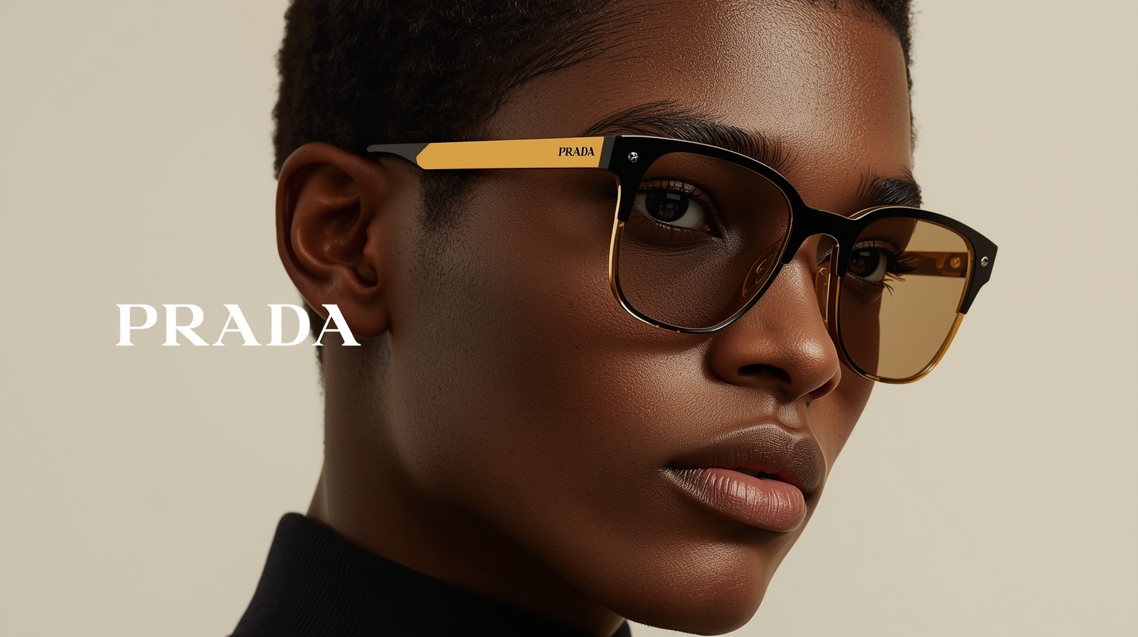 High-fashion Prada eyewear banner